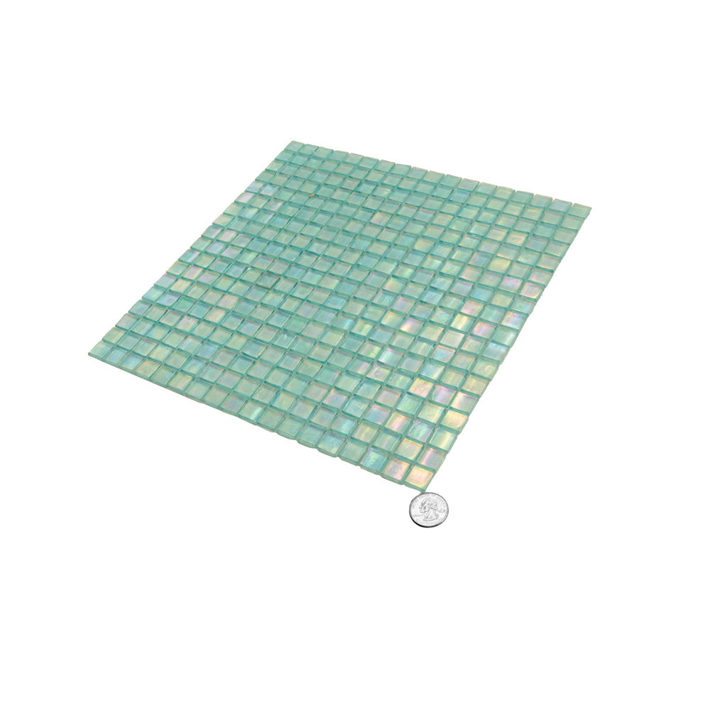 Sea Green 12x12 Glossy Uniform Square Glass Mosaic Tile (20 pack, 18.69 sq ft/case) - Sample