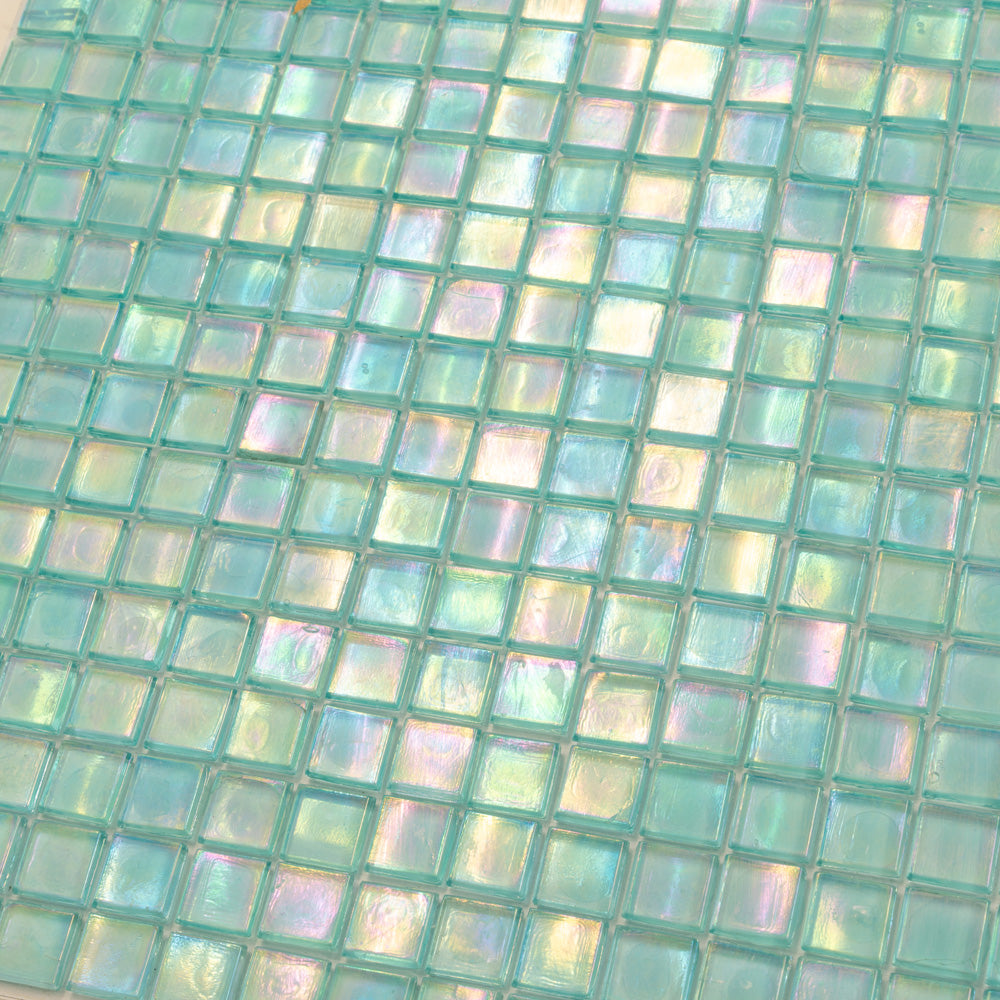 Sea Green 12x12 Glossy Uniform Square Glass Mosaic Tile (20 pack, 18.69 sq ft/case) - Sample