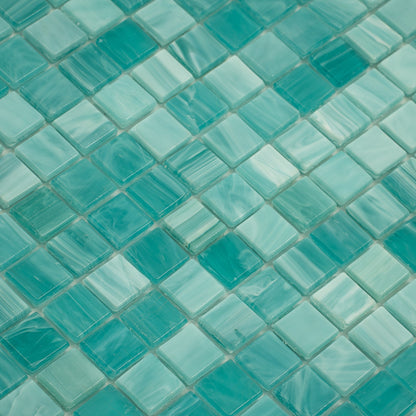 Aqua Green 12x12 Glossy Uniform Square Glass Mosaic Tile (20 pack, 18.69 sq ft/case)