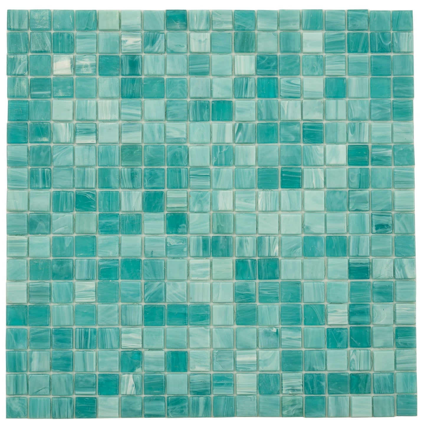 Aqua Green 12x12 Glossy Uniform Square Glass Mosaic Tile (20 pack, 18.69 sq ft/case) - Sample