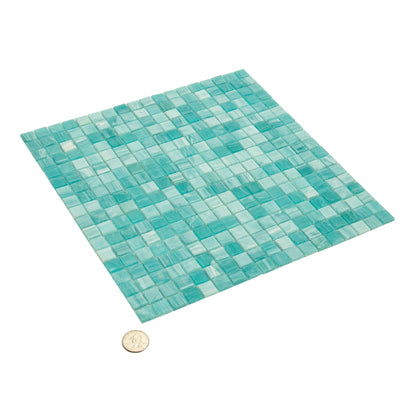Aqua Green 12x12 Glossy Uniform Square Glass Mosaic Tile (20 pack, 18.69 sq ft/case)