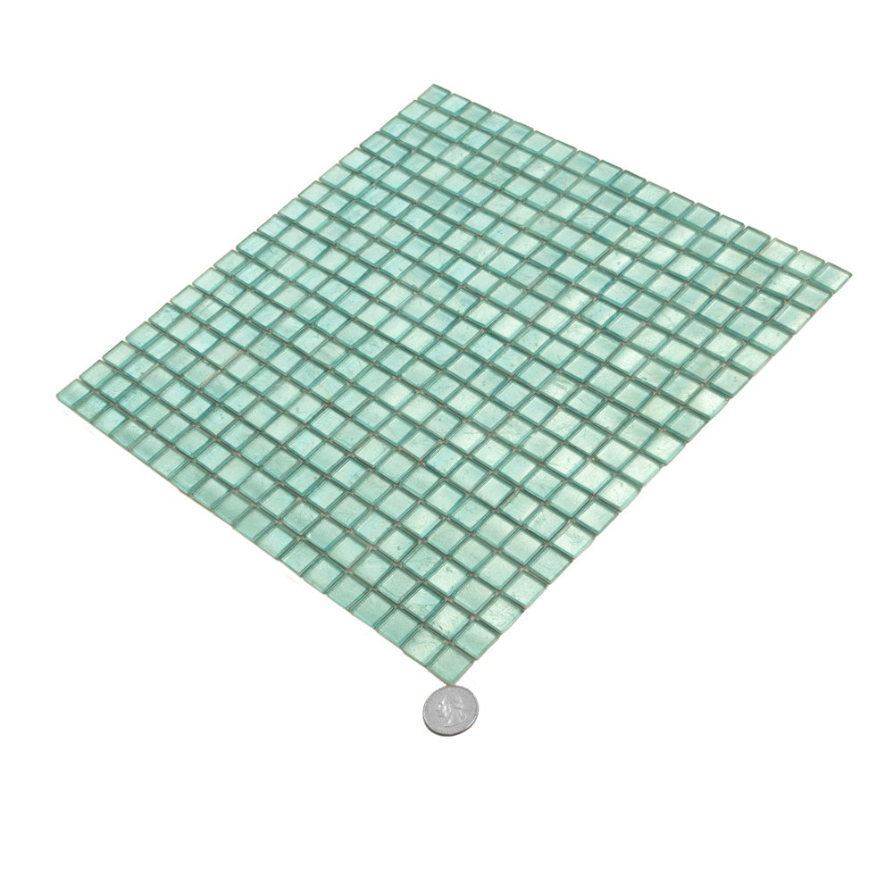 Pine Green 12x12 Glossy Uniform Square Glass Mosaic Tile (20 pack, 18.69 sq ft/case) - Sample