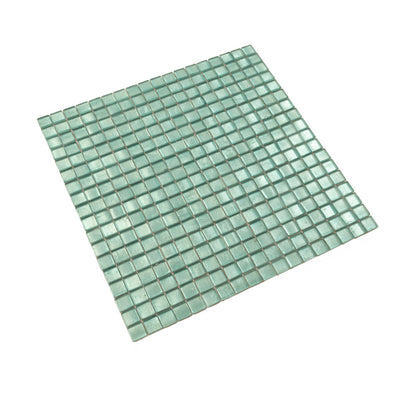 Pine Green 12x12 Glossy Uniform Square Glass Mosaic Tile (20 pack, 18.69 sq ft/case) - Sample
