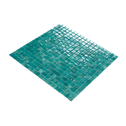 Cerulean Green 12x12 Glossy Uniform Square Glass Mosaic Tile (20 pack, 18.69 sq ft/case) - Sample