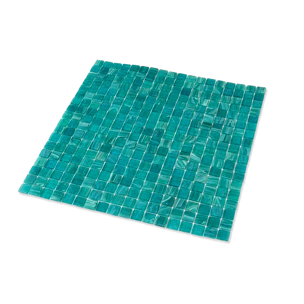 Cerulean Green 12x12 Glossy Uniform Square Glass Mosaic Tile (20 pack, 18.69 sq ft/case) - Sample