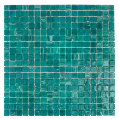 Cerulean Green 12x12 Glossy Uniform Square Glass Mosaic Tile (20 pack, 18.69 sq ft/case) - Sample