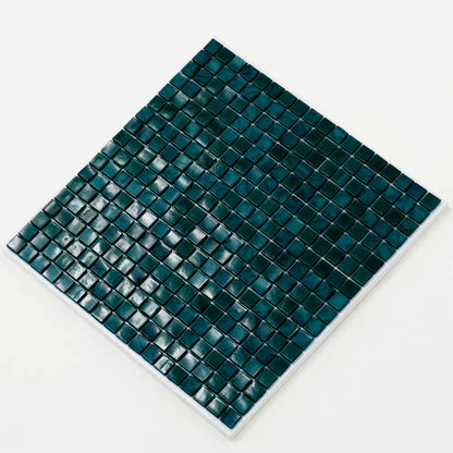 Dark Green 12x12 Glossy Uniform Square Glass Mosaic Tile (20 pack, 18.69 sq ft/case)