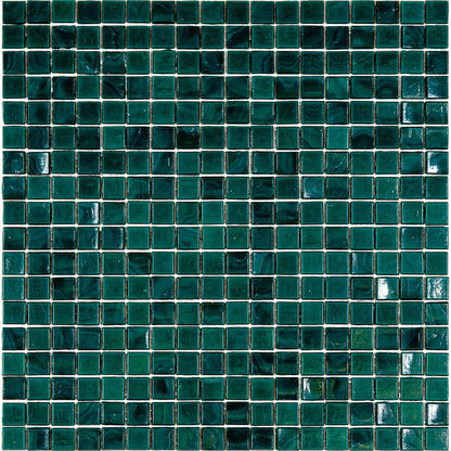 Dark Green 12x12 Glossy Uniform Square Glass Mosaic Tile (20 pack, 18.69 sq ft/case) - Sample