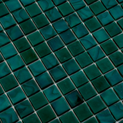 Dark Green 12x12 Glossy Uniform Square Glass Mosaic Tile (20 pack, 18.69 sq ft/case)