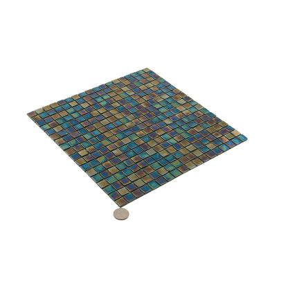 Rainbow Green 12x12 Glossy Uniform Square Glass Mosaic Tile (20 pack, 18.69 sq ft/case) - Sample