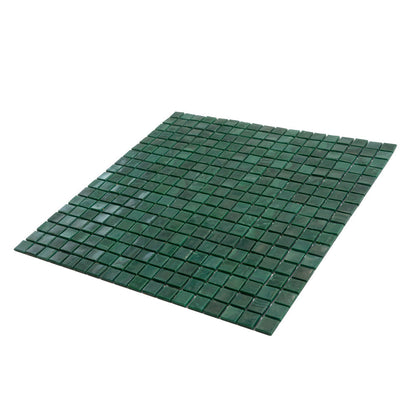Bottle Green 12x12 Glossy Uniform Square Glass Mosaic Tile (20 pack, 18.69 sq ft/case)