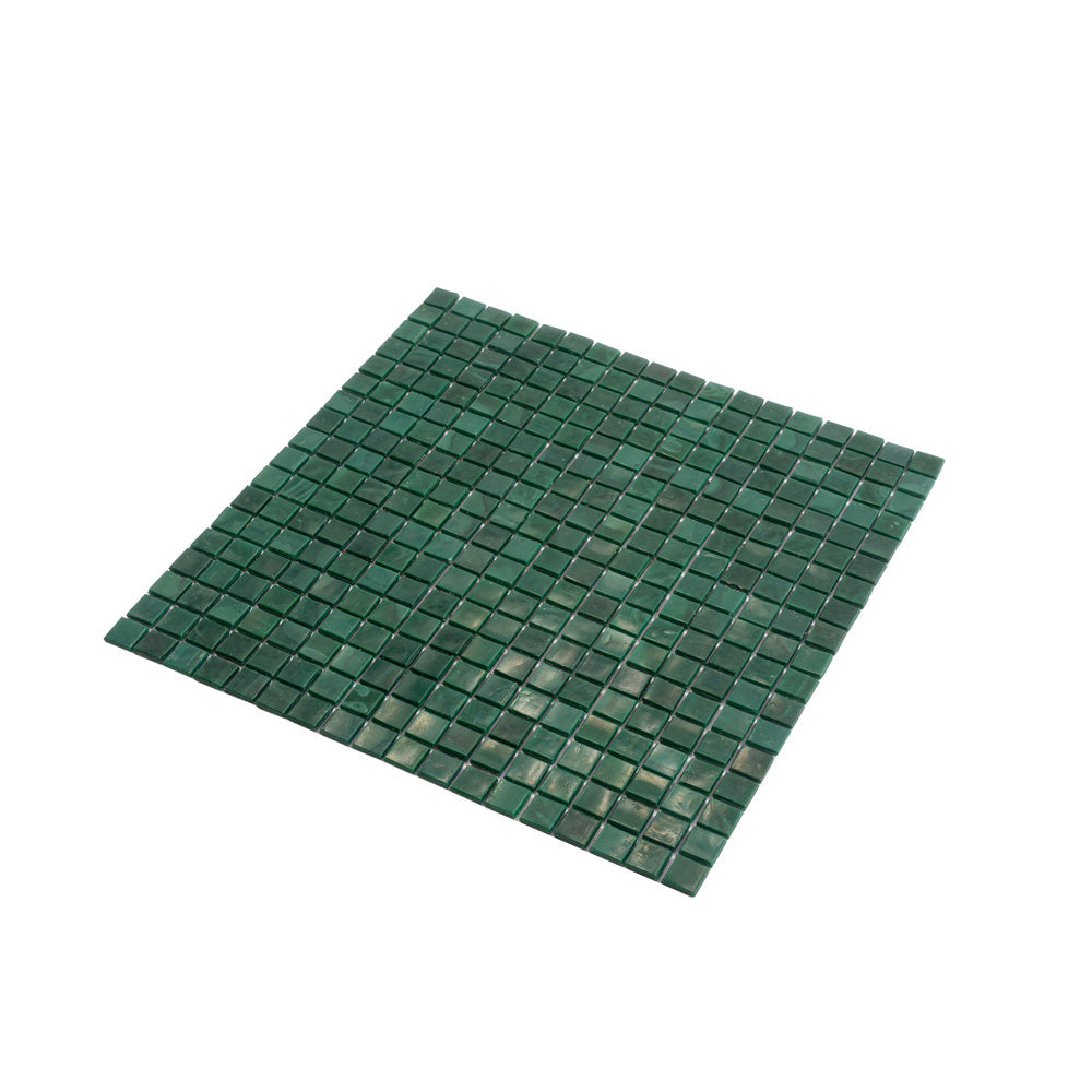 Bottle Green 12x12 Glossy Uniform Square Glass Mosaic Tile (20 pack, 18.69 sq ft/case)