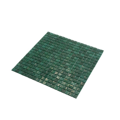 Bottle Green 12x12 Glossy Uniform Square Glass Mosaic Tile (20 pack, 18.69 sq ft/case)