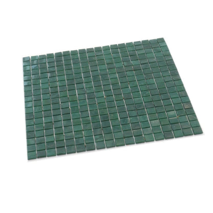 Bottle Green 12x12 Glossy Uniform Square Glass Mosaic Tile (20 pack, 18.69 sq ft/case) - Sample