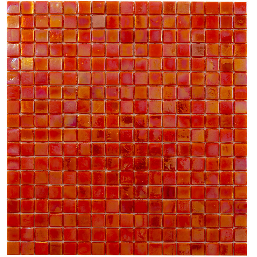 Fire Orange 12x12 Glossy Uniform Square Glass Mosaic Tile (20 pack, 18.69 sq ft/case)