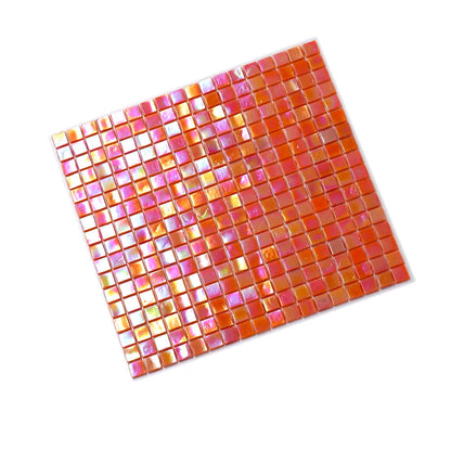 Fire Orange 12x12 Glossy Uniform Square Glass Mosaic Tile (20 pack, 18.69 sq ft/case)