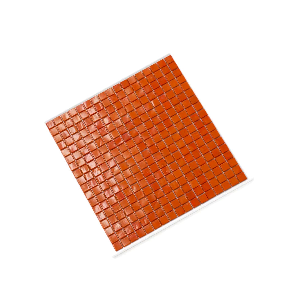 Red-Orange 12x12 Glossy Uniform Square Glass Mosaic Tile (20 pack, 18.69 sq ft/case)