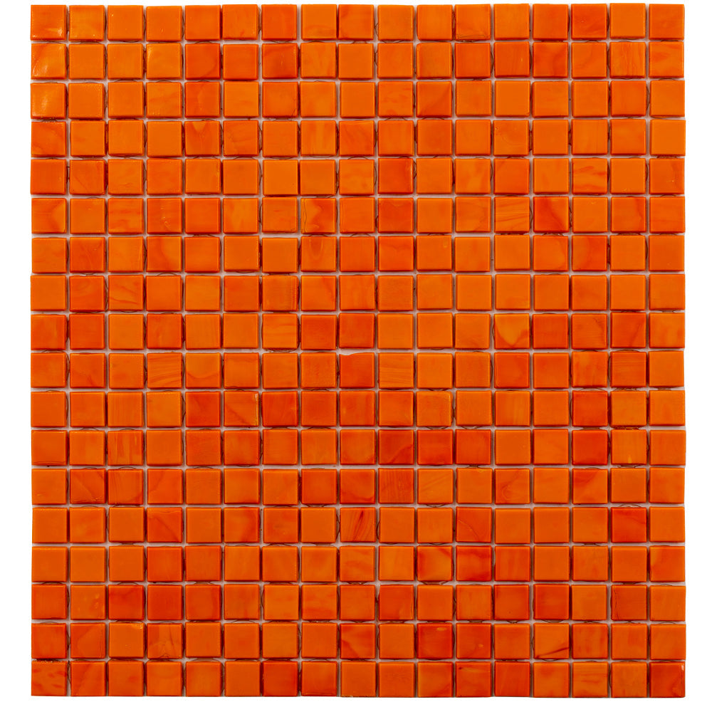 Red-Orange 12x12 Glossy Uniform Square Glass Mosaic Tile (20 pack, 18.69 sq ft/case)