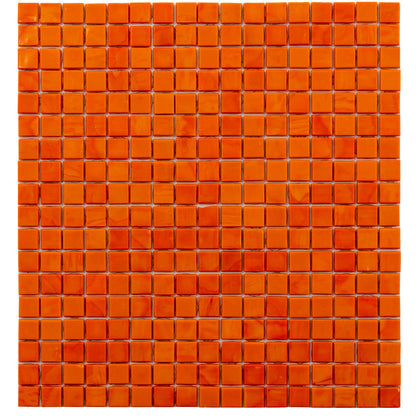 Red-Orange 12x12 Glossy Uniform Square Glass Mosaic Tile (20 pack, 18.69 sq ft/case)