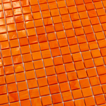 Red-Orange 12x12 Glossy Uniform Square Glass Mosaic Tile (20 pack, 18.69 sq ft/case)