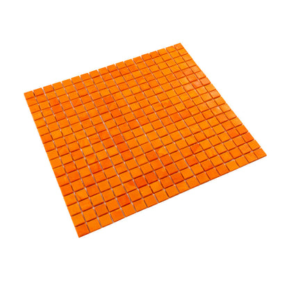 Red-Orange 12x12 Glossy Uniform Square Glass Mosaic Tile (20 pack, 18.69 sq ft/case)