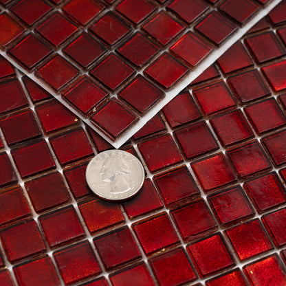 Ruby Red 12x12 Glossy Uniform Square Glass Mosaic Tile (20 pack, 18.69 sq ft/case) - Sample