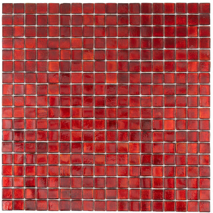 Ruby Red 12x12 Glossy Uniform Square Glass Mosaic Tile (20 pack, 18.69 sq ft/case) - Sample