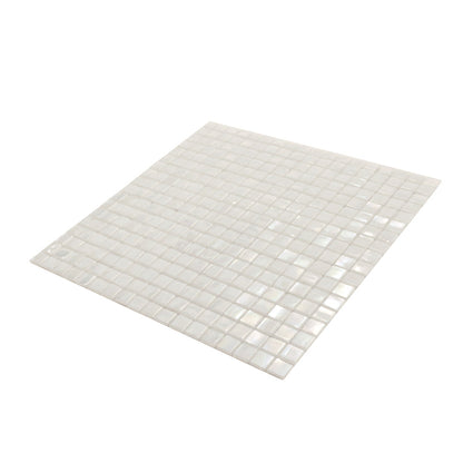Dark Bone White 12x12 Glossy Uniform Square Glass Mosaic Tile (20 pack, 18.69 sq ft/case)