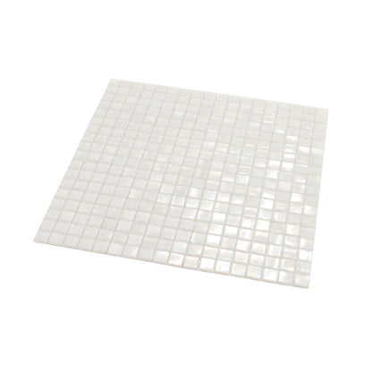 Dark Bone White 12x12 Glossy Uniform Square Glass Mosaic Tile (20 pack, 18.69 sq ft/case)