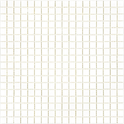 Baby Powder White 12x12 Glossy Uniform Square Glass Mosaic Tile (20 pack, 18.69 sq ft/case)