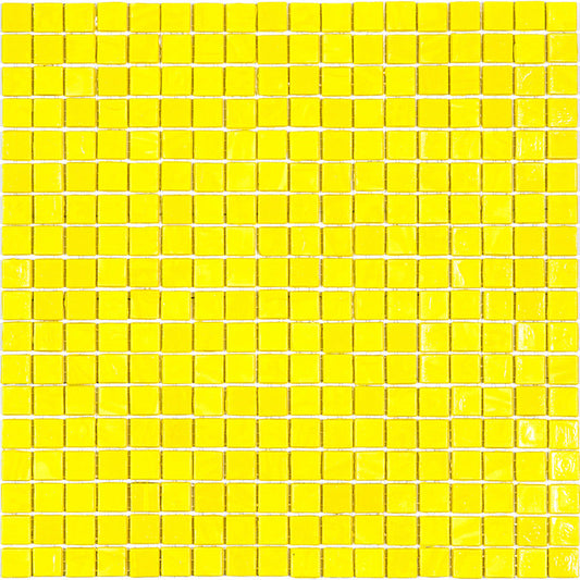 Yellow 12x12 Glossy Uniform Square Glass Mosaic Tile (20 pack, 18.69 sq ft/case)