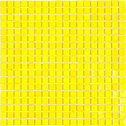 Yellow 12x12 Glossy Uniform Square Glass Mosaic Tile (20 pack, 18.69 sq ft/case) - Sample