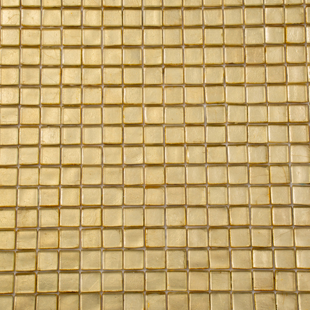 Satin Sheen Gold 12x12 Glossy Uniform Square Glass Mosaic Tile (20 pack, 18.69 sq ft/case)