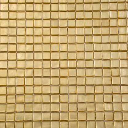Satin Sheen Gold 12x12 Glossy Uniform Square Glass Mosaic Tile (20 pack, 18.69 sq ft/case) - Sample