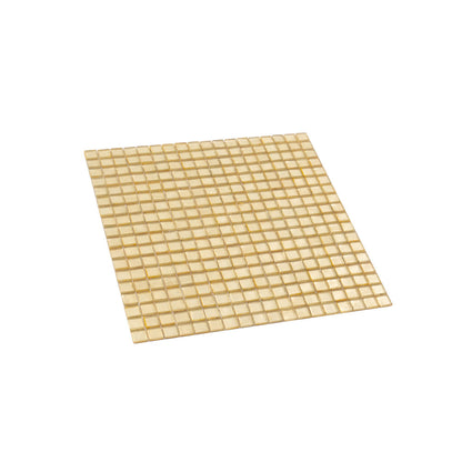 Satin Sheen Gold 12x12 Glossy Uniform Square Glass Mosaic Tile (20 pack, 18.69 sq ft/case)