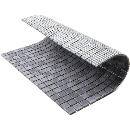Metal Gray 12x12 Glossy Uniform Square Glass Mosaic Tile (20 pack, 18.69 sq ft/case) - Sample