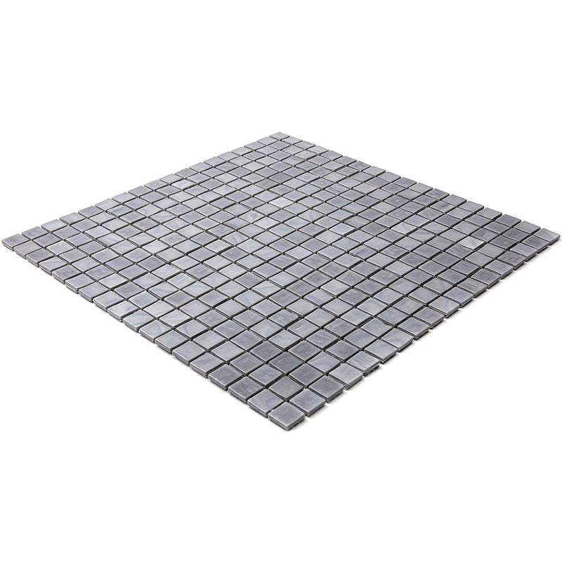 Metal Gray 12x12 Glossy Uniform Square Glass Mosaic Tile (20 pack, 18.69 sq ft/case)