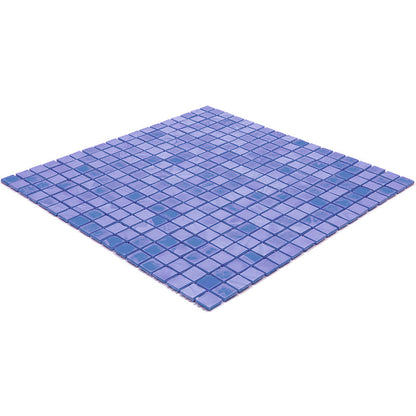 Neon Blue 12x12 Glossy Uniform Square Glass Mosaic Tile (20 pack, 18.69 sq ft/case) - Sample