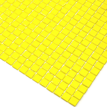 Yellow 12x12 Glossy Uniform Square Glass Mosaic Tile (20 pack, 18.69 sq ft/case) - Sample