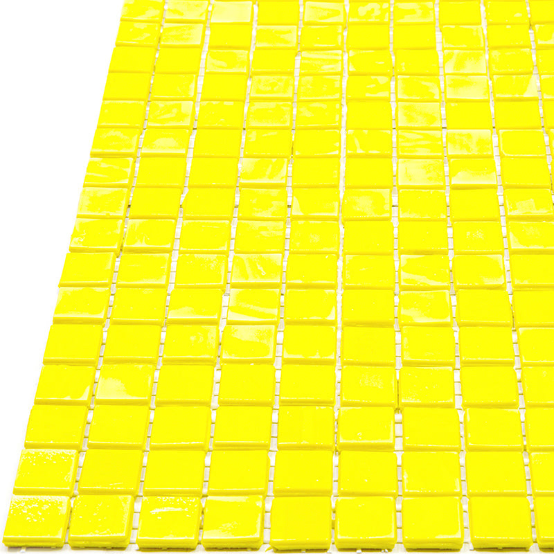 Yellow 12x12 Glossy Uniform Square Glass Mosaic Tile (20 pack, 18.69 sq ft/case)