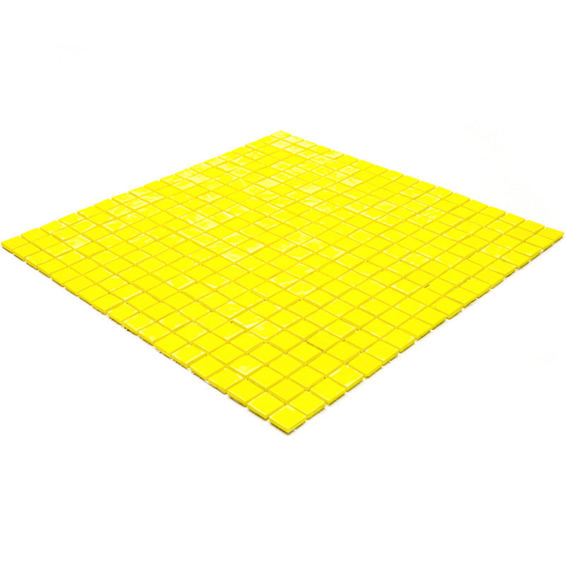 Yellow 12x12 Glossy Uniform Square Glass Mosaic Tile (20 pack, 18.69 sq ft/case)