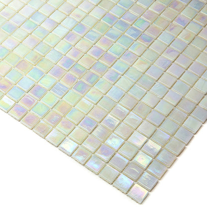 Dark Bone White 12x12 Glossy Uniform Square Glass Mosaic Tile (20 pack, 18.69 sq ft/case) - Sample