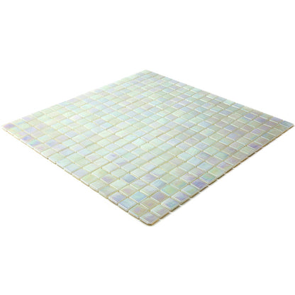 Dark Bone White 12x12 Glossy Uniform Square Glass Mosaic Tile (20 pack, 18.69 sq ft/case) - Sample