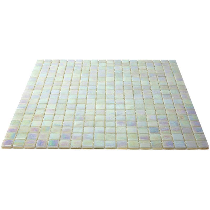 Dark Bone White 12x12 Glossy Uniform Square Glass Mosaic Tile (20 pack, 18.69 sq ft/case) - Sample