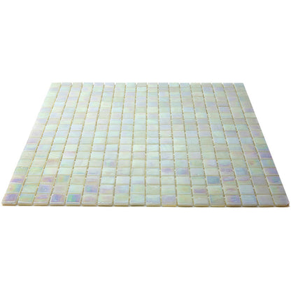 Dark Bone White 12x12 Glossy Uniform Square Glass Mosaic Tile (20 pack, 18.69 sq ft/case) - Sample