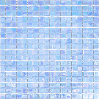 Light Sky Blue 12x12 Glossy Uniform Square Glass Mosaic Tile (20 pack, 18.69 sq ft/case) - Sample