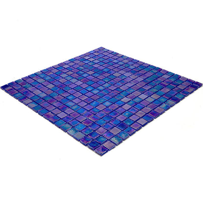 Shimmer Cobalt Blue 12x12 Glossy Uniform Square Glass Mosaic Tile (20 pack, 18.69 sq ft/case) - Sample