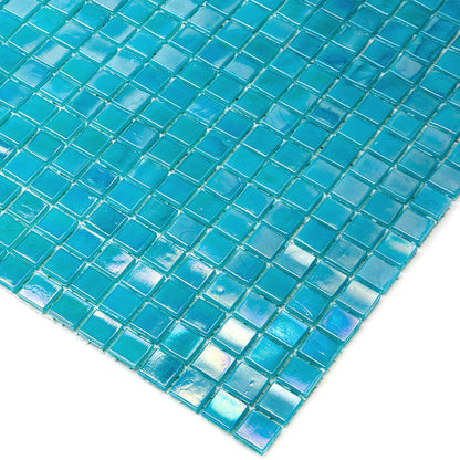 Dark Ocean Green 12x12 Glossy Uniform Square Glass Mosaic Tile (20 pack, 18.69 sq ft/case) - Sample