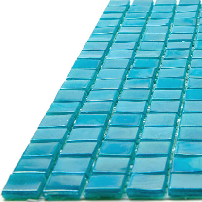 Dark Ocean Green 12x12 Glossy Uniform Square Glass Mosaic Tile (20 pack, 18.69 sq ft/case) - Sample