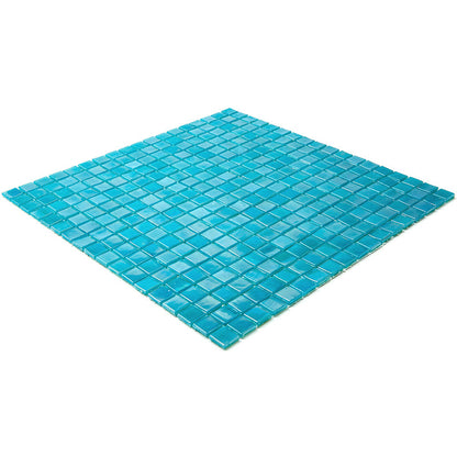 Dark Ocean Green 12x12 Glossy Uniform Square Glass Mosaic Tile (20 pack, 18.69 sq ft/case) - Sample